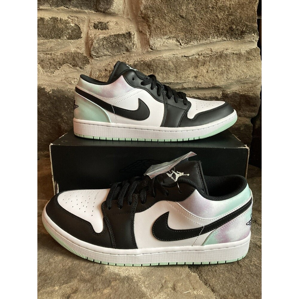 Nike Air Jordan 1 Low Mint Foam White Purple Tie-Dye DM1199-100 Mens Size 11 New